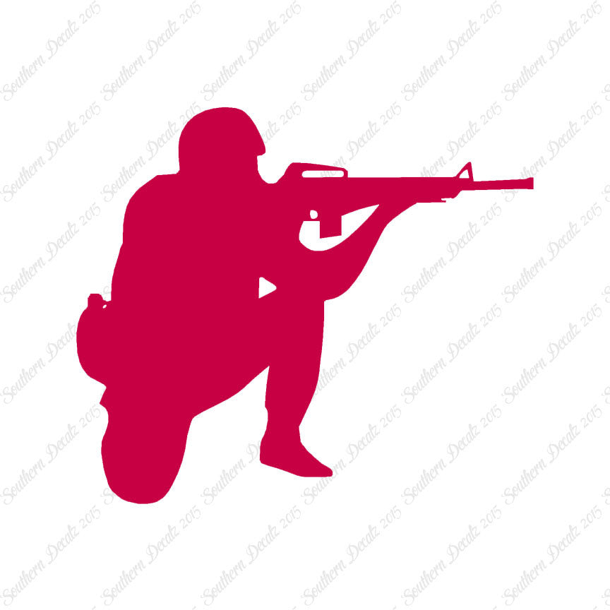 Kneeling Shooter Rifle