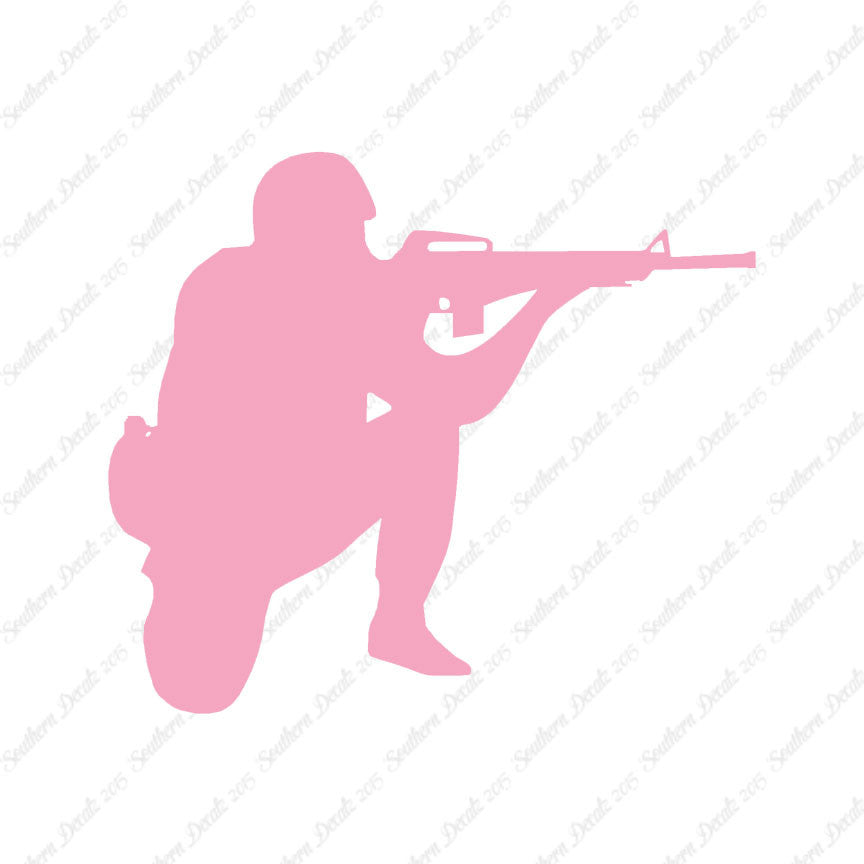 Kneeling Shooter Rifle