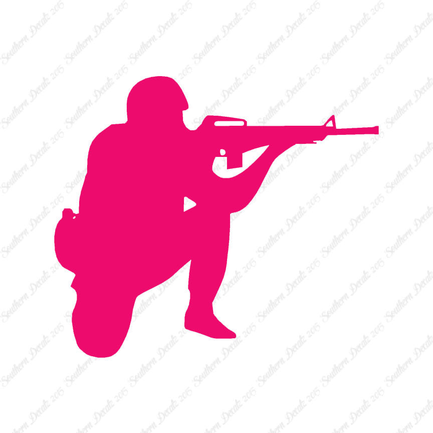 Kneeling Shooter Rifle