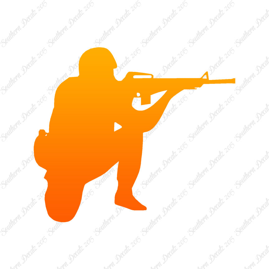 Kneeling Shooter Rifle