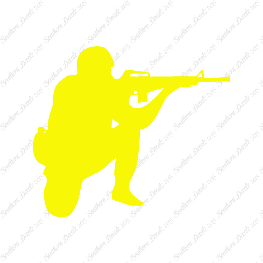 Kneeling Shooter Rifle