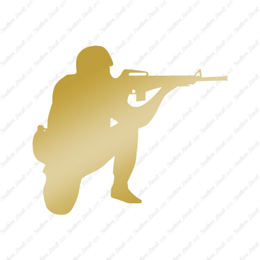 Kneeling Shooter Rifle