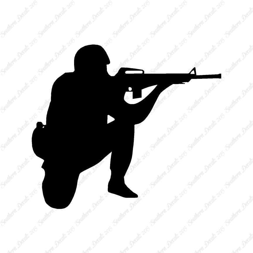 Kneeling Shooter Rifle
