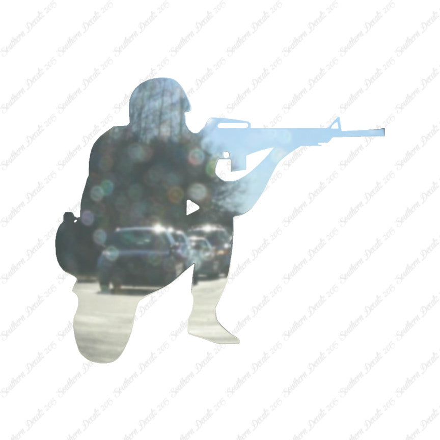 Kneeling Shooter Rifle