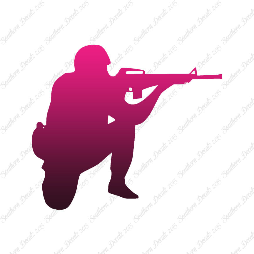 Kneeling Shooter Rifle