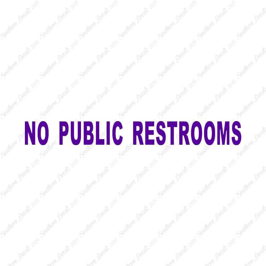 No Public Restroom Washroom