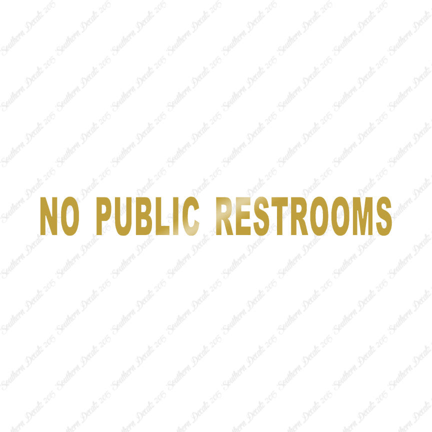 No Public Restroom Washroom