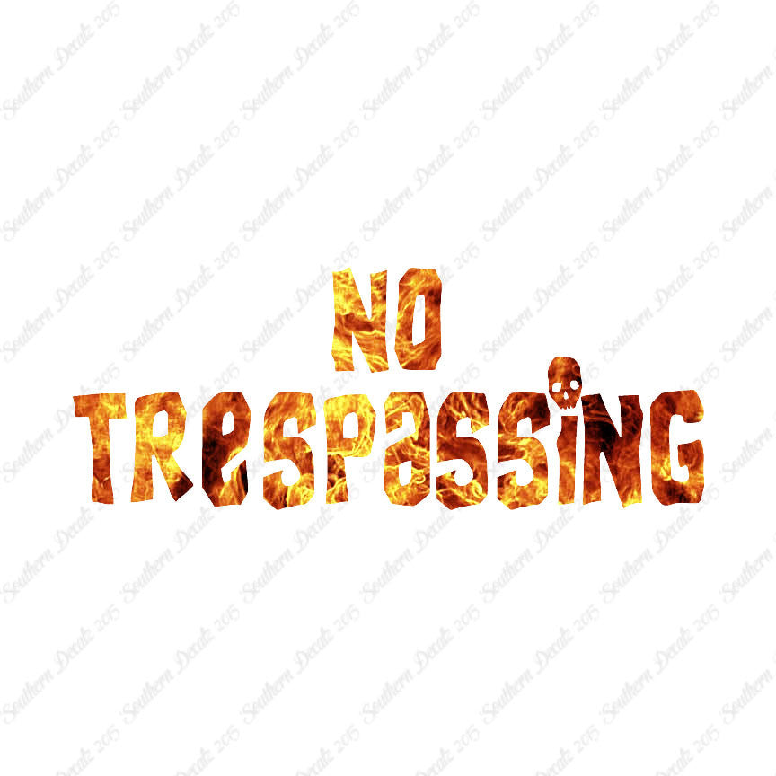 No Trespassing Skull