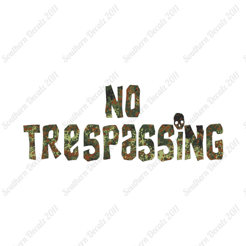 No Trespassing Skull