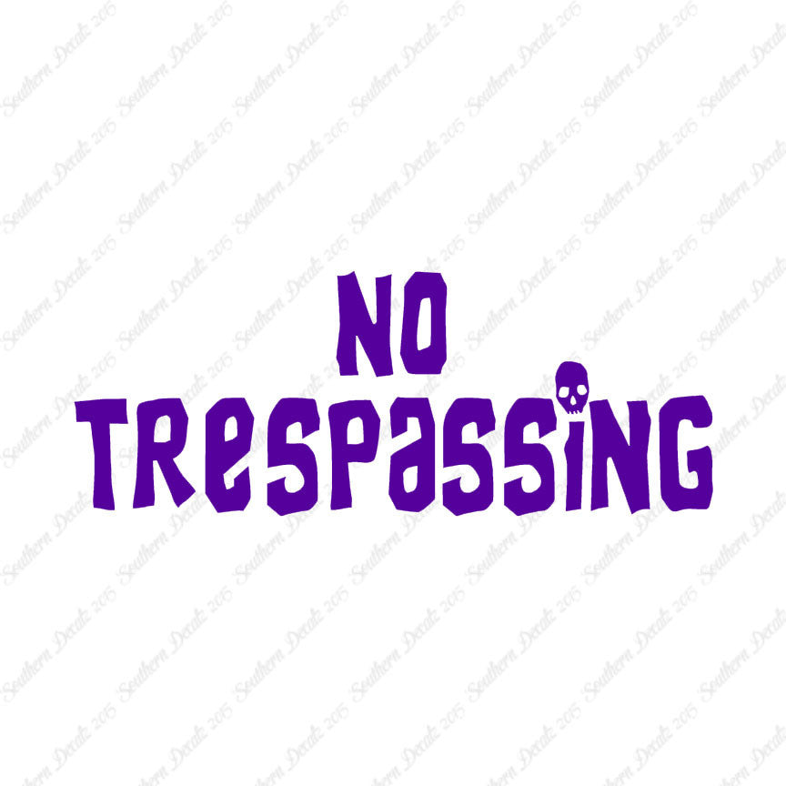 No Trespassing Skull