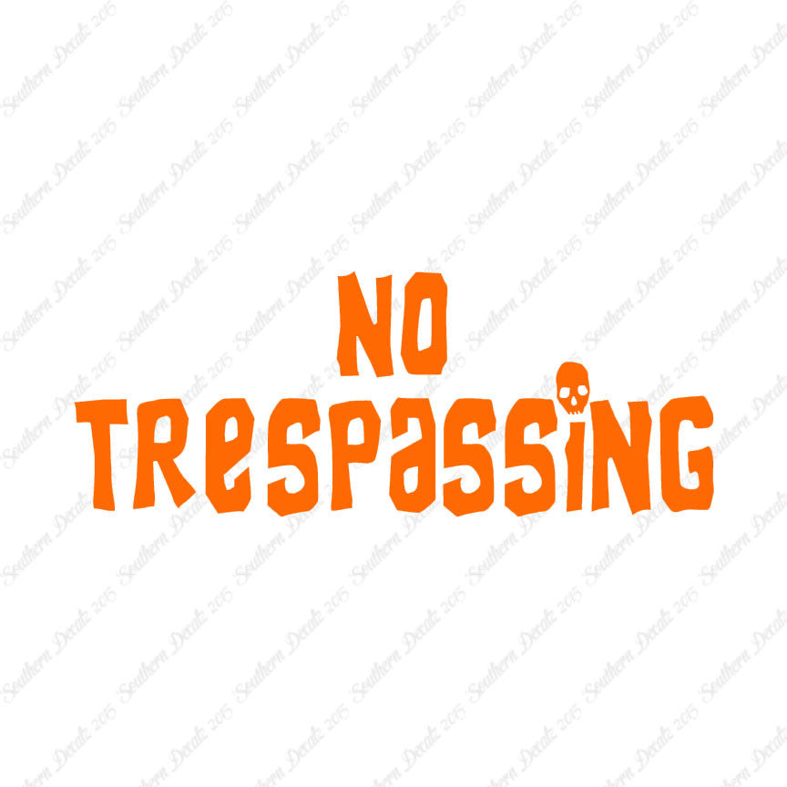 No Trespassing Skull