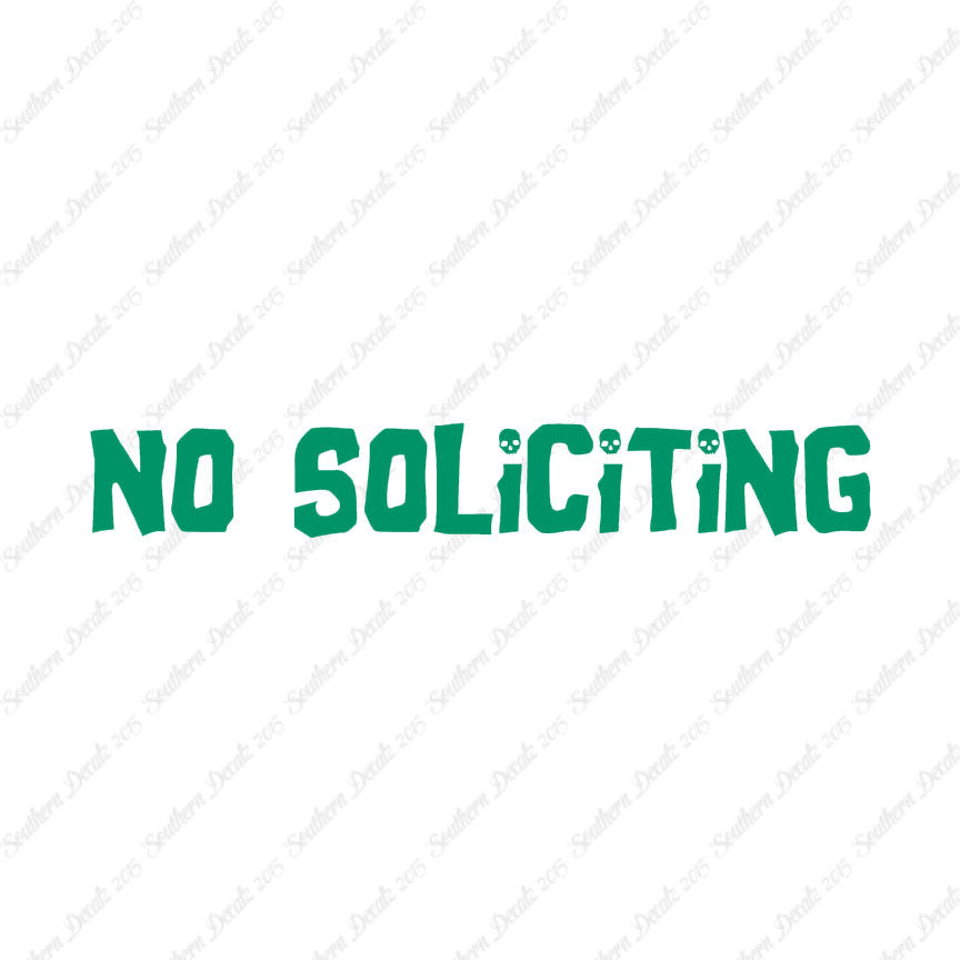 No Soliciting Skulls