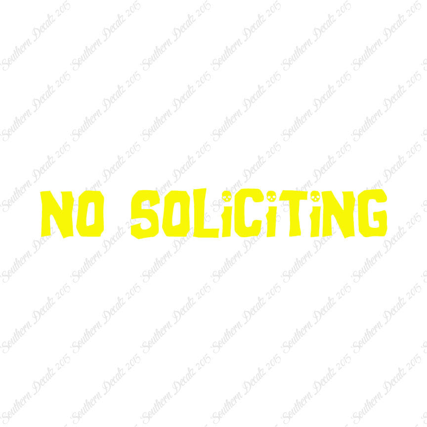 No Soliciting Skulls