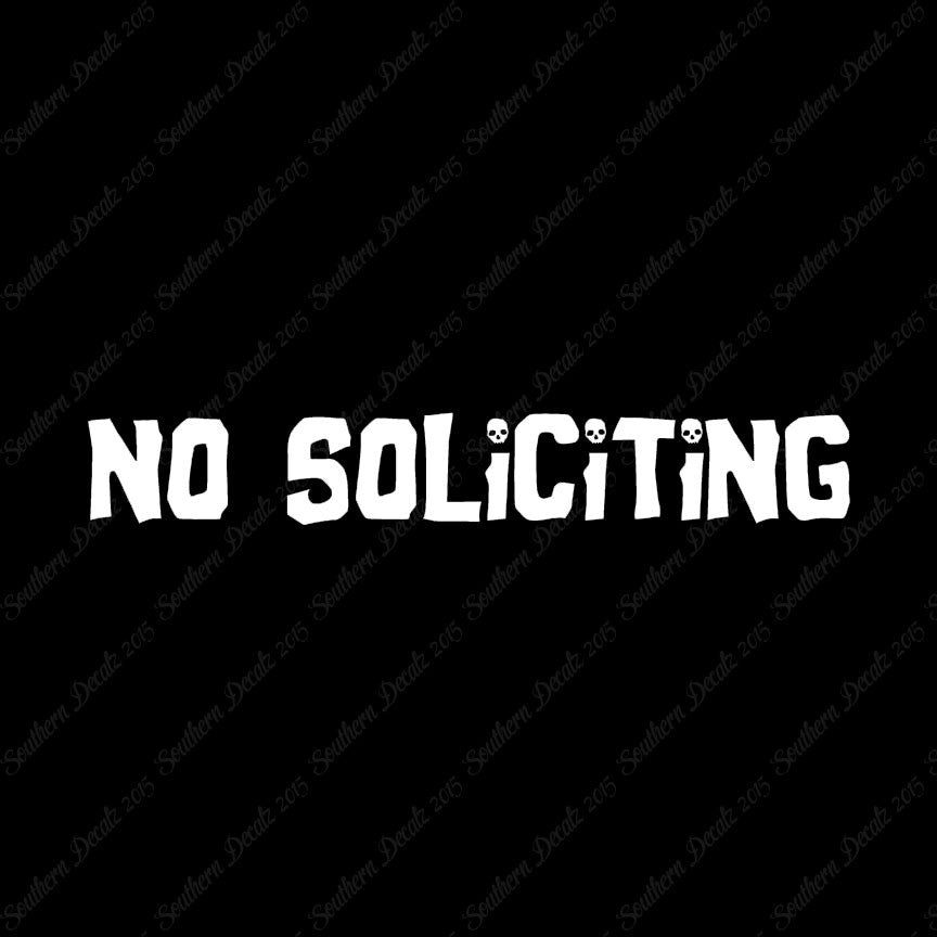 No Soliciting Skulls