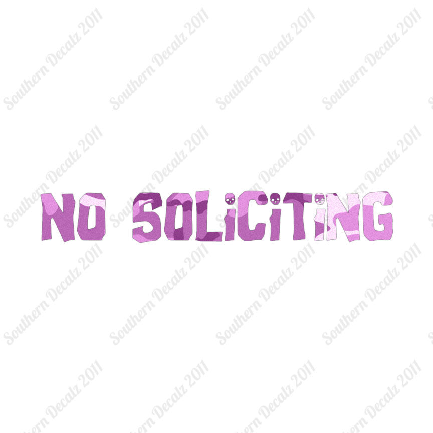 No Soliciting Skulls