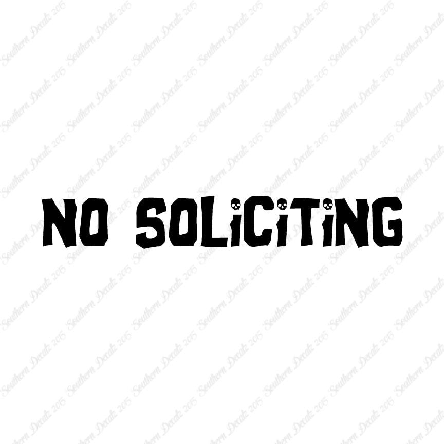 No Soliciting Skulls