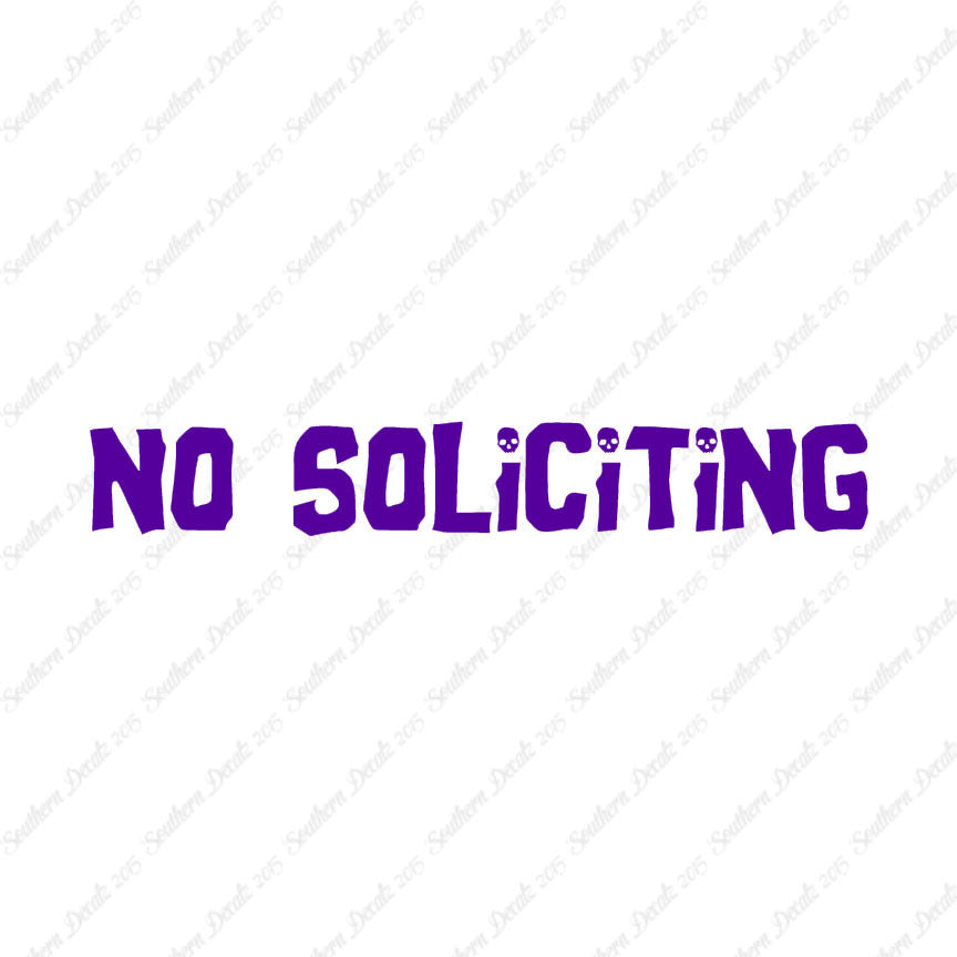 No Soliciting Skulls