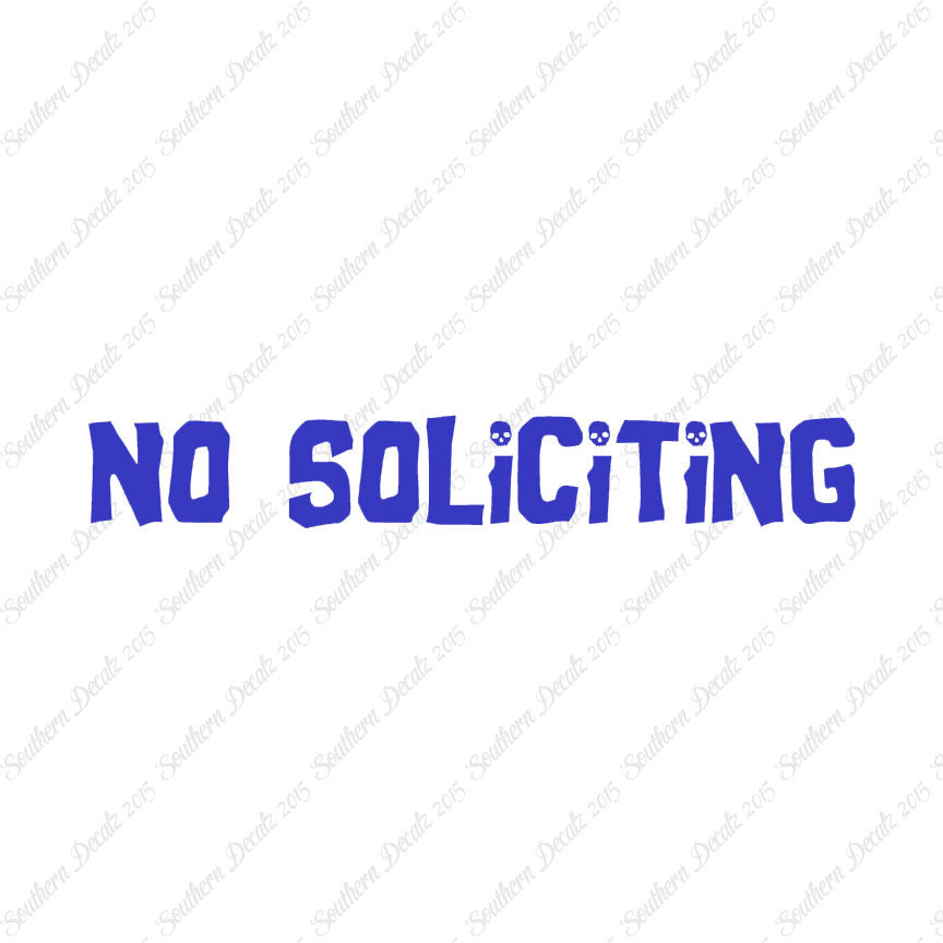 No Soliciting Skulls