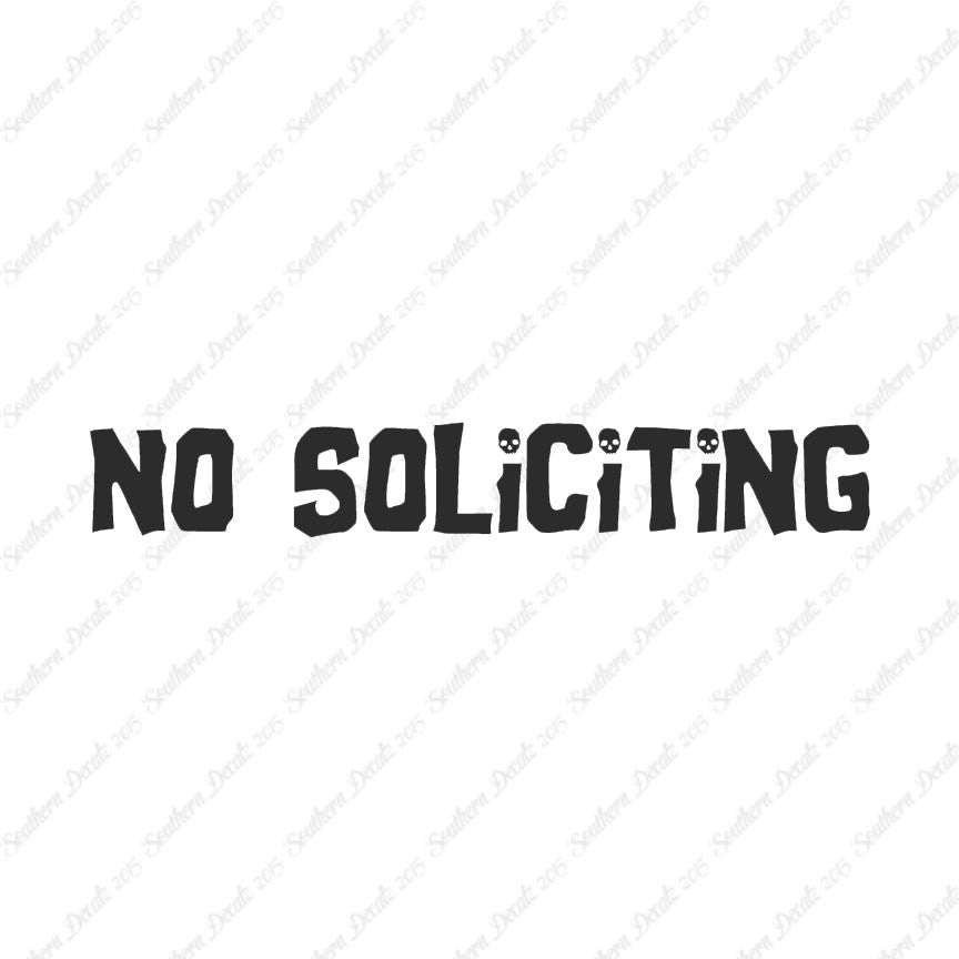 No Soliciting Skulls