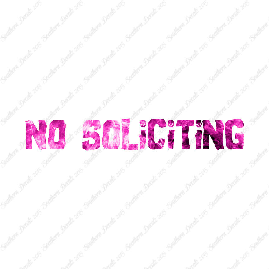 No Soliciting Skulls