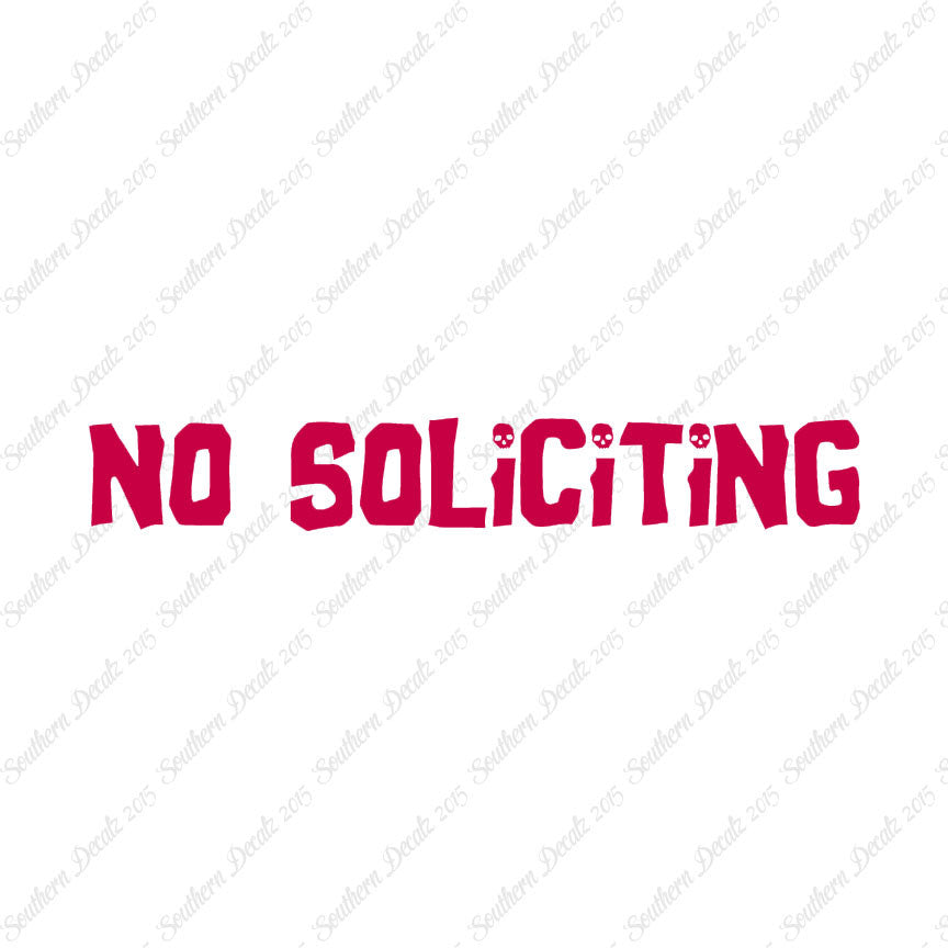 No Soliciting Skulls
