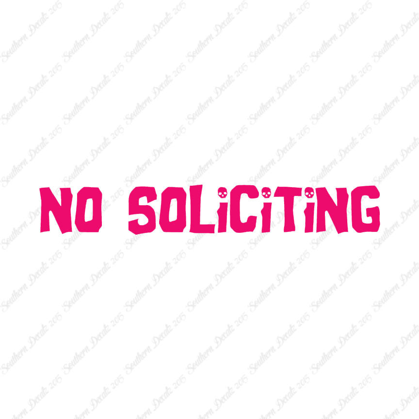 No Soliciting Skulls