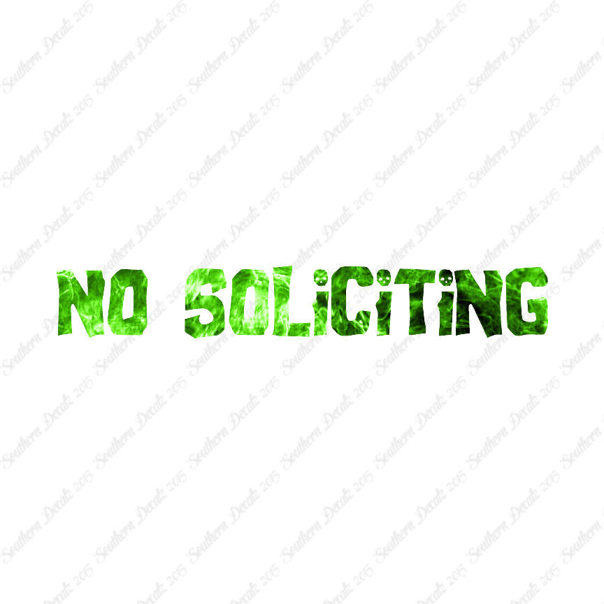 No Soliciting Skulls
