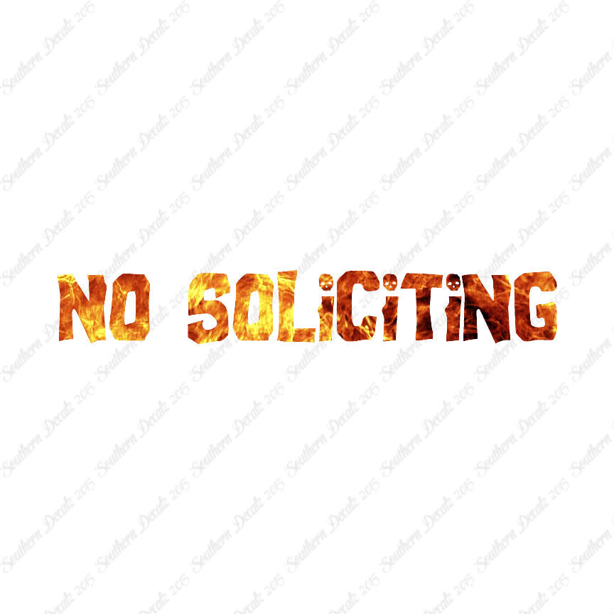 No Soliciting Skulls