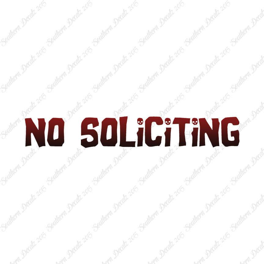 No Soliciting Skulls