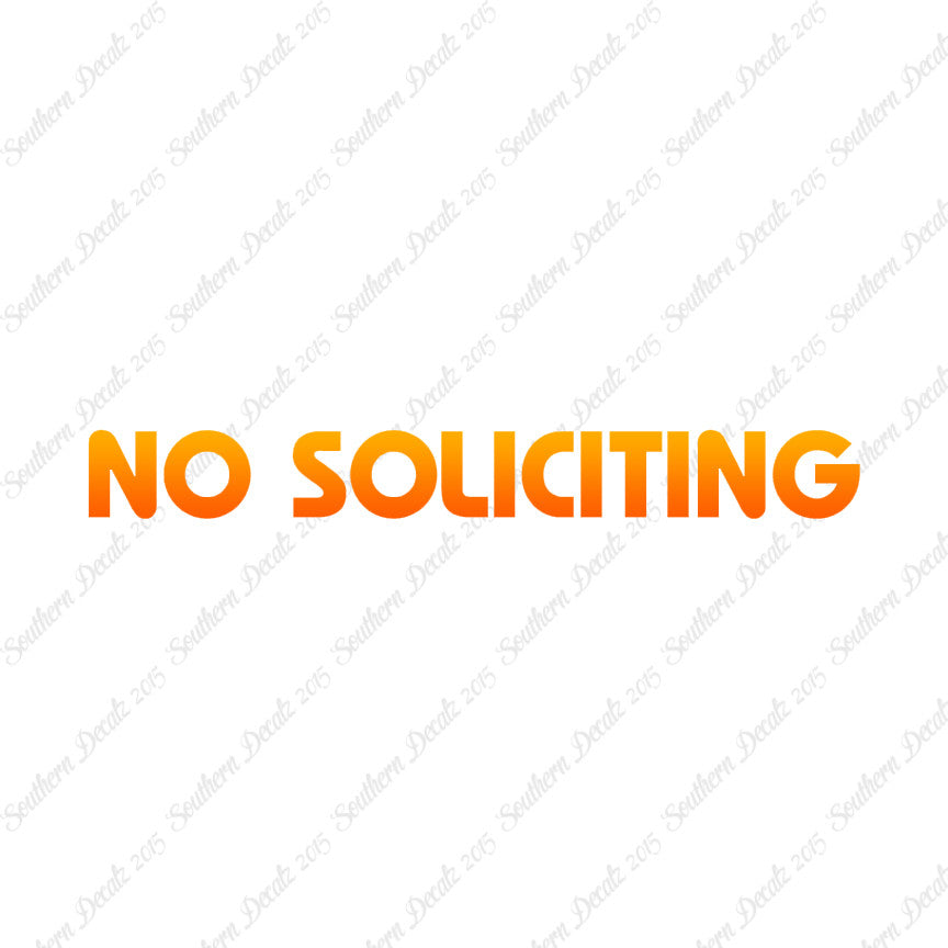 No Soliciting