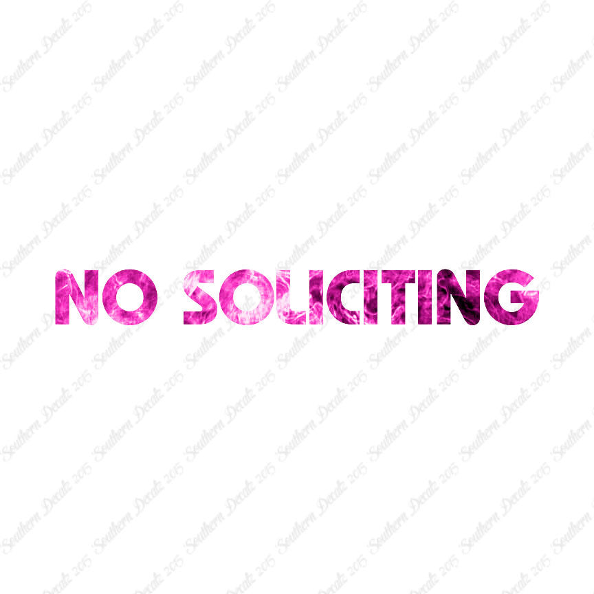 No Soliciting