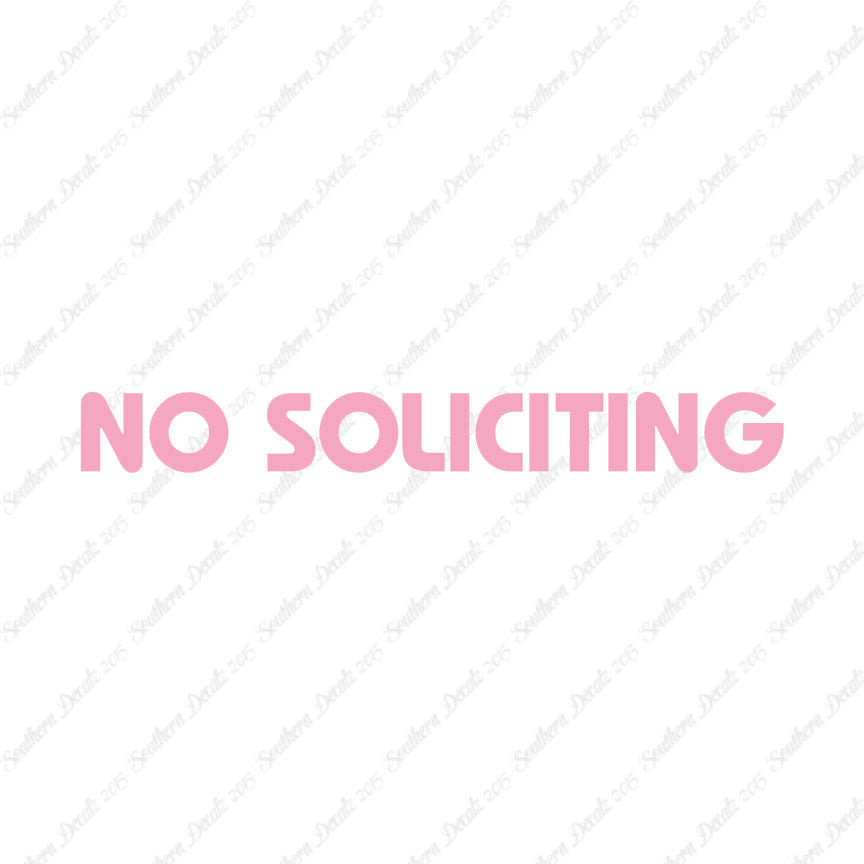No Soliciting