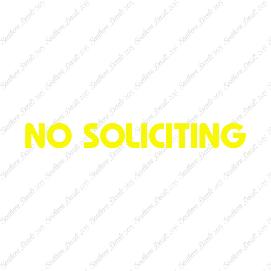 No Soliciting