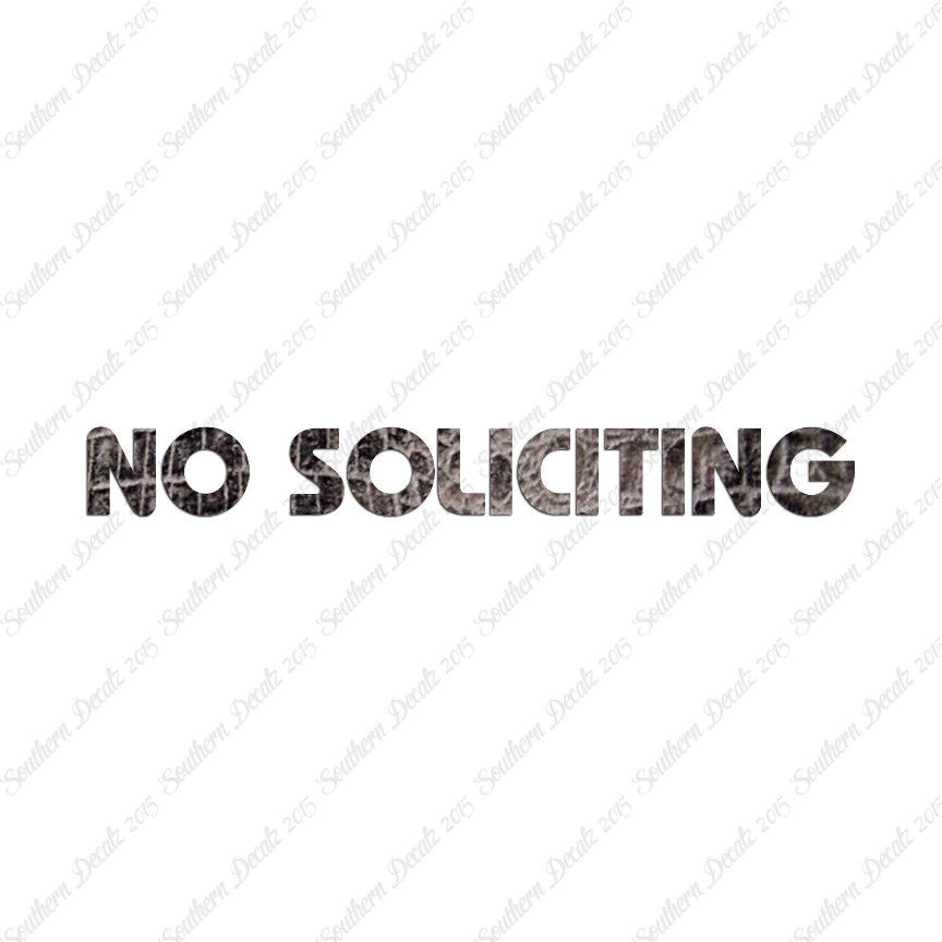 No Soliciting