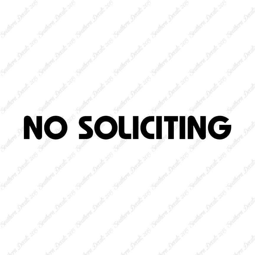 No Soliciting