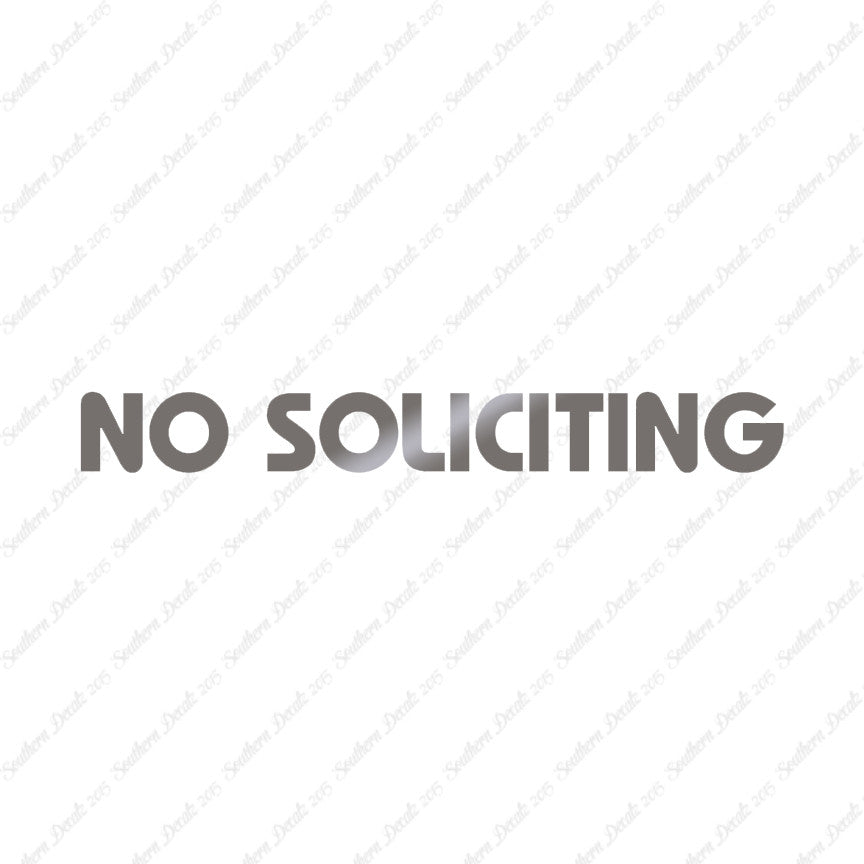 No Soliciting