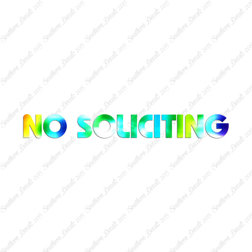No Soliciting