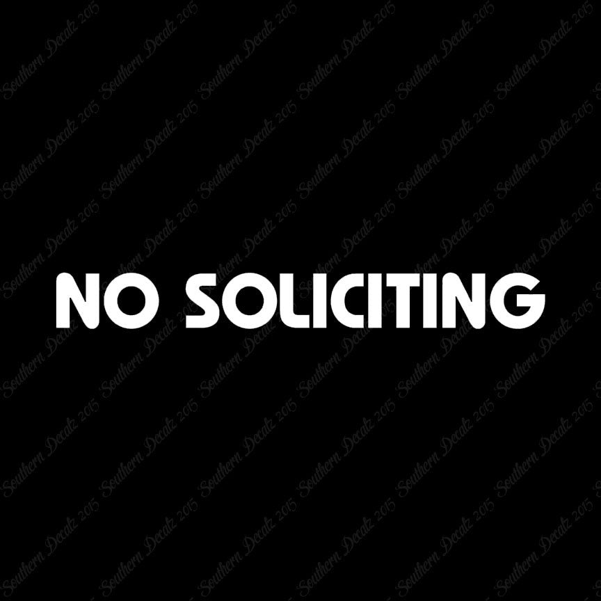 No Soliciting