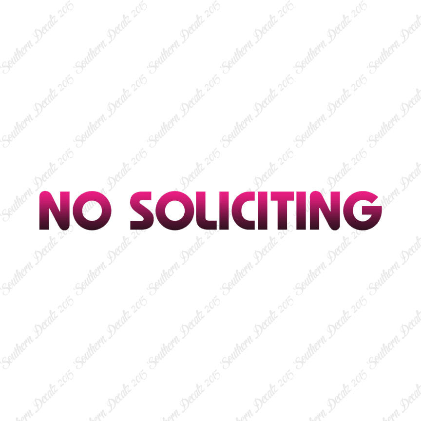 No Soliciting