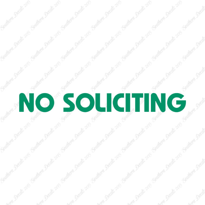 No Soliciting