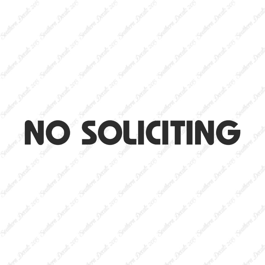 No Soliciting