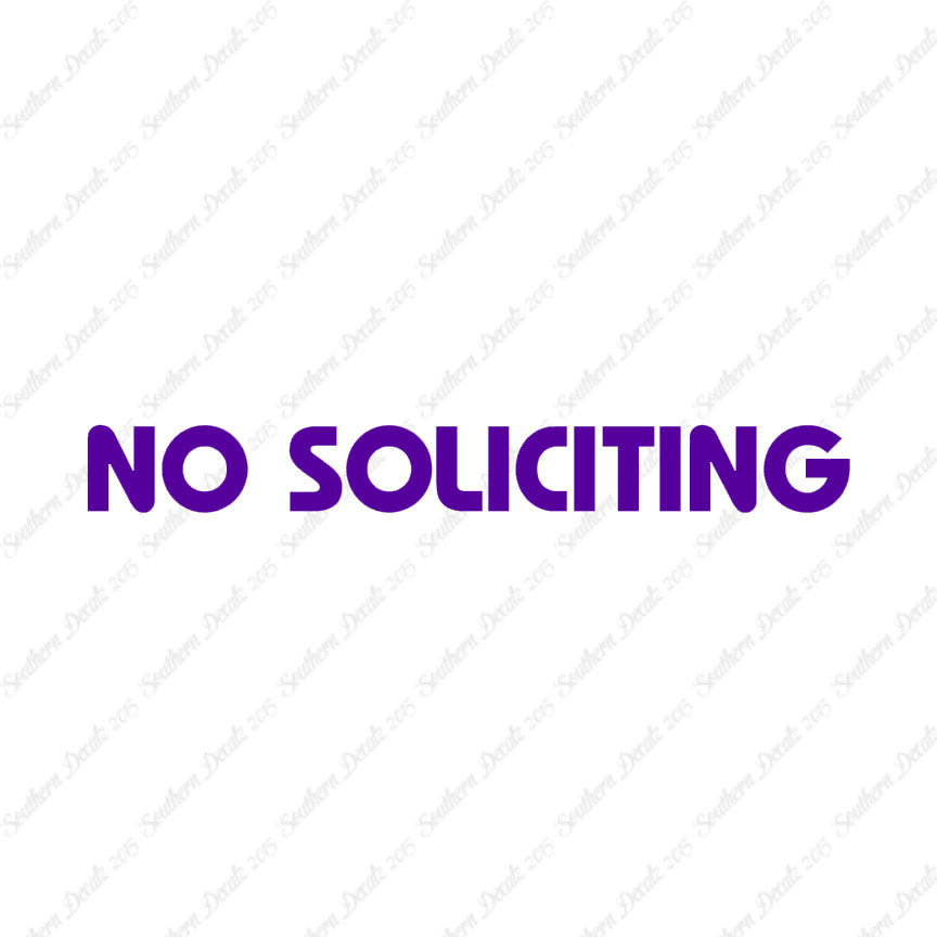No Soliciting