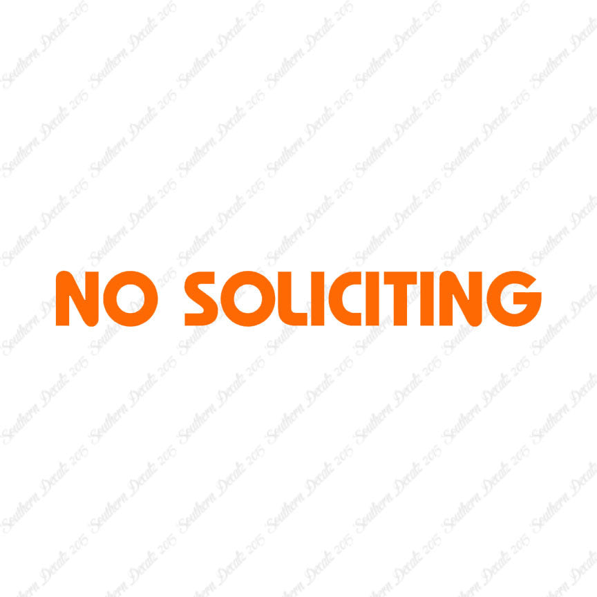No Soliciting