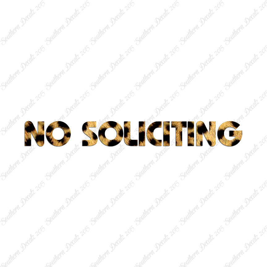 No Soliciting