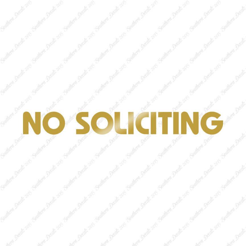 No Soliciting