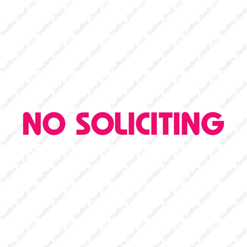 No Soliciting