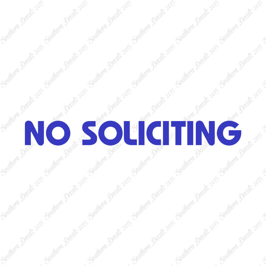 No Soliciting