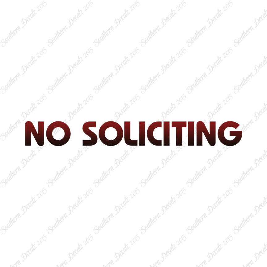 No Soliciting
