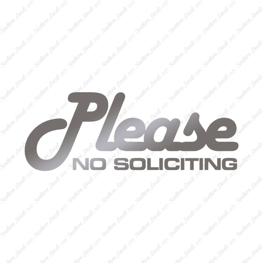 Please No Soliciting