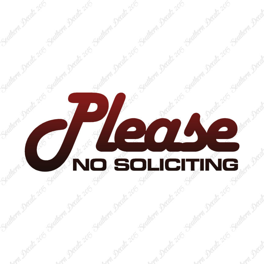 Please No Soliciting